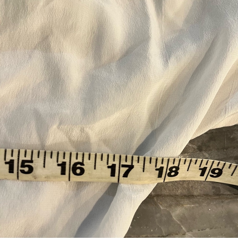 Tucker NYC Ivory Silk V Neck Drawstring Waist Dress Small - Picture 7 of 11